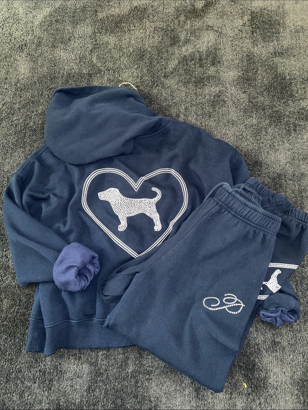 Victorias Secret Pink Navy Sweat Set